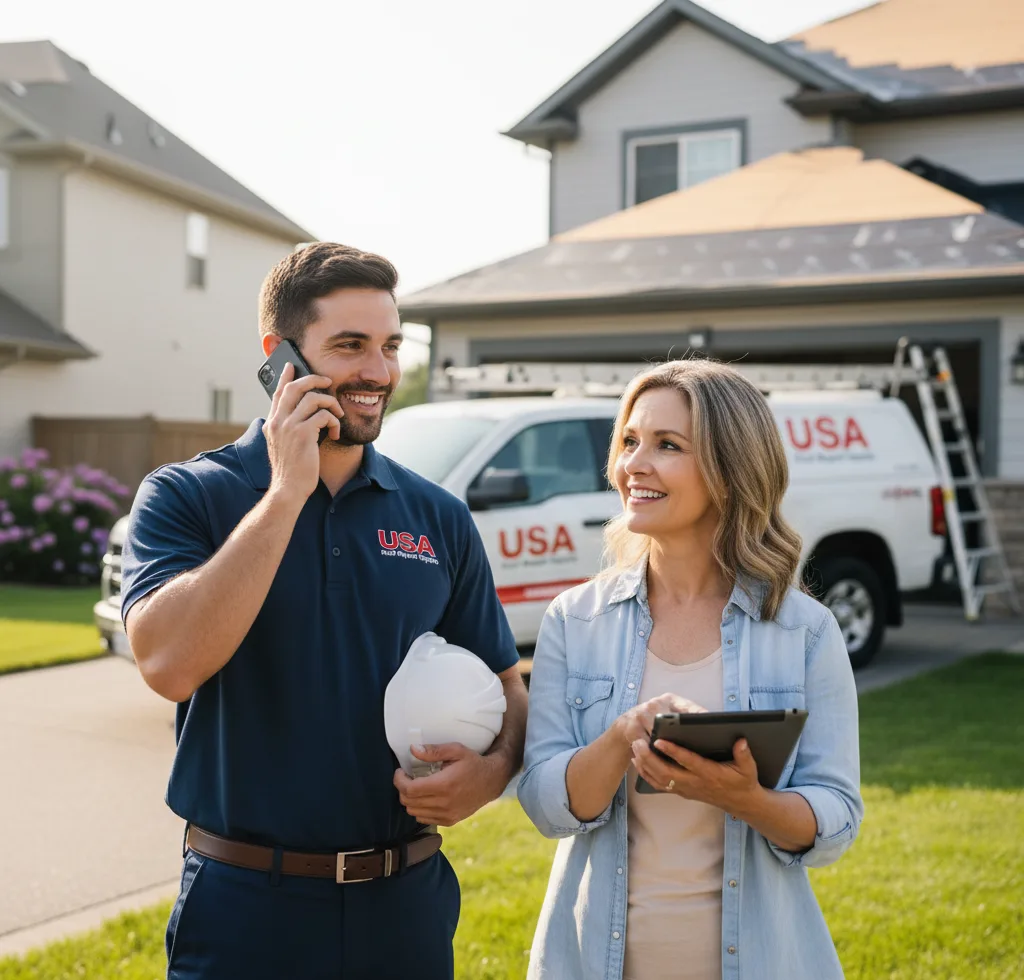 USA Roof Repair Experts customer support in Highland Home